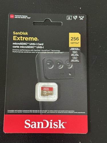 Sandisk 256GB Micro SD XC 4K Class 10 Card 190MB/s For Nintendo Switch - Picture 5 of 6