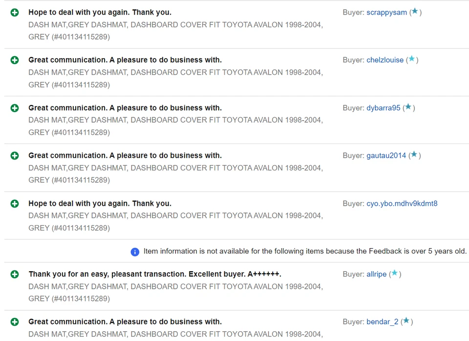 BLACK DASH MAT, DASHMAT, DASHBOARD COVER FIT TOYOTA AVALON 1998-2004 - image 3 of 4