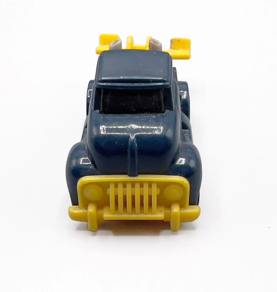 Camión de remolque Hot Wheels Blue Big Rig 1994 con elevador móvil amarillo, WT 10 Mattel Foto 4 de 4