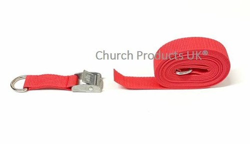 Metal Cam Buckle Strap With D-ring Each End Tie Down 25mm Webbing 1m - 3.5m - Picture 25 of 46