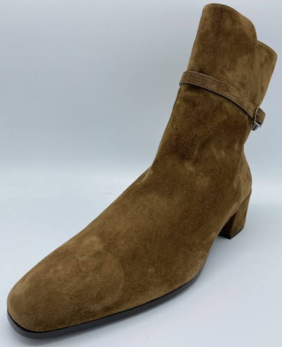 $1,500 Saint Laurent Khaki Suede Clementi Ankle Boots US 10, EU 43 Made in Italy - 第 2/5 張圖片