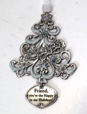 Z3 Friend you're the happy to my holiday WINTER ICE tree ornament Ganz