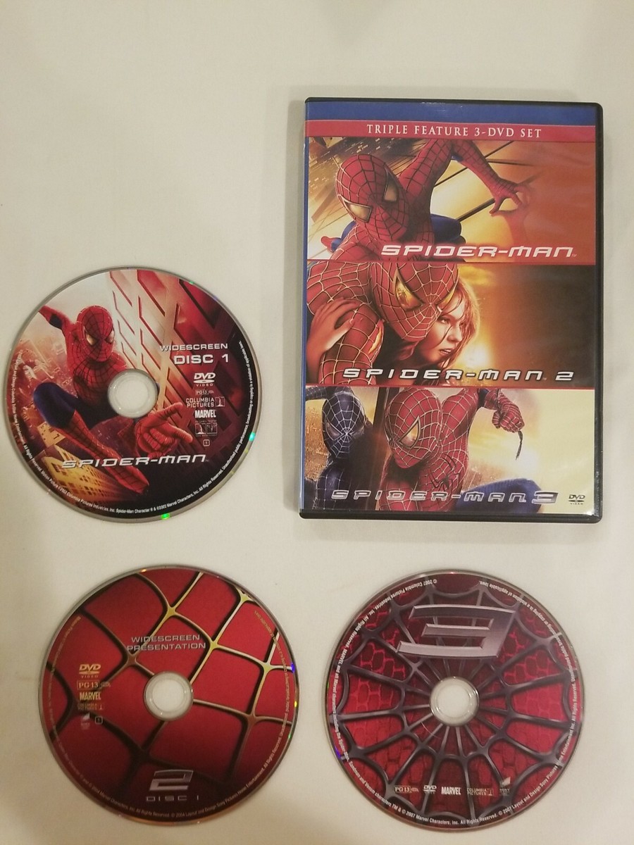 3 DVD set - Spider-man 1, 2, 3 - Tobey Maguire, Kirsten 3 DVD set - Spider-man 1, 2, 3 - Tobey Maguire, Kirsten