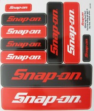 Genuine Snap-on Tools Logo Decal Sticker Sheet with 10 Various Size Stickers