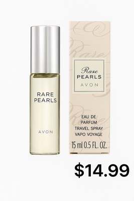 2 For Avon  Rare Pearls Eau De Parfum Spray Purse Travel Size Discontinued**
