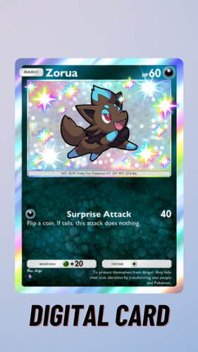 Zorua Shiny Mega Shine Pokemon TCG Pocket 1 Star ⭐ (English)