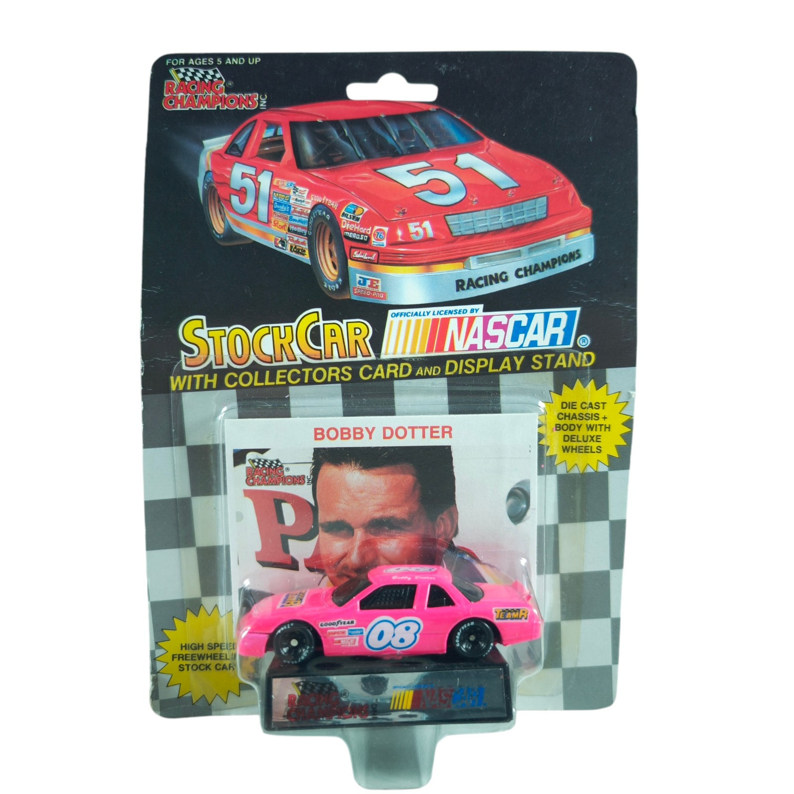 Racing Champions NASCAR Stock Car - Bobby Dotter - Die-cast Car And Card - Boxed