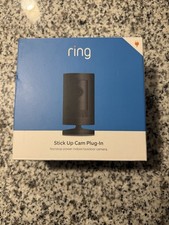 Ring Stick Up Cam Plug-in Wired Indoor/Outdoor Camera Black