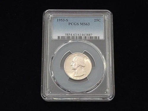1953-S Washington Silver Quarter PCGS Graded MS63 #61463887