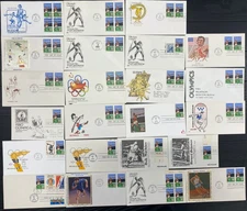 lot of 23 1980 Olympics Decathlon mixed cachet First Day covers