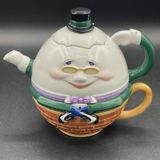 Dept 56 Storybook Humpty Dumpty Tea For One Stacking Teapot and Teacup