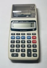 SHARP 1611H CALCULATOR 10 digit LCD PAPER PRINTING used HANDHELD PORTABLE