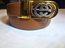 Gucci Belt Authentic G-Mark Buckle Color Brown Size 67-71cm Women's Size US 28