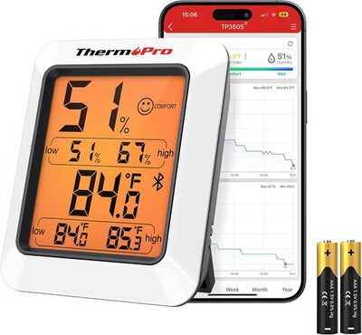 ThermoPro TempPro Thermometer Hygrometer 80m Bluetooth Raumthermometer Innen