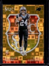 2024 Panini Select Jonathon Brooks Certified Rookies RC Gold Prizm #/10 Panthers