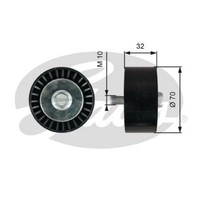 Gates Umlenk FüHrungsrolle Keilrippenriemen FüR Chevrolet Captiva 2.2 D 4WD