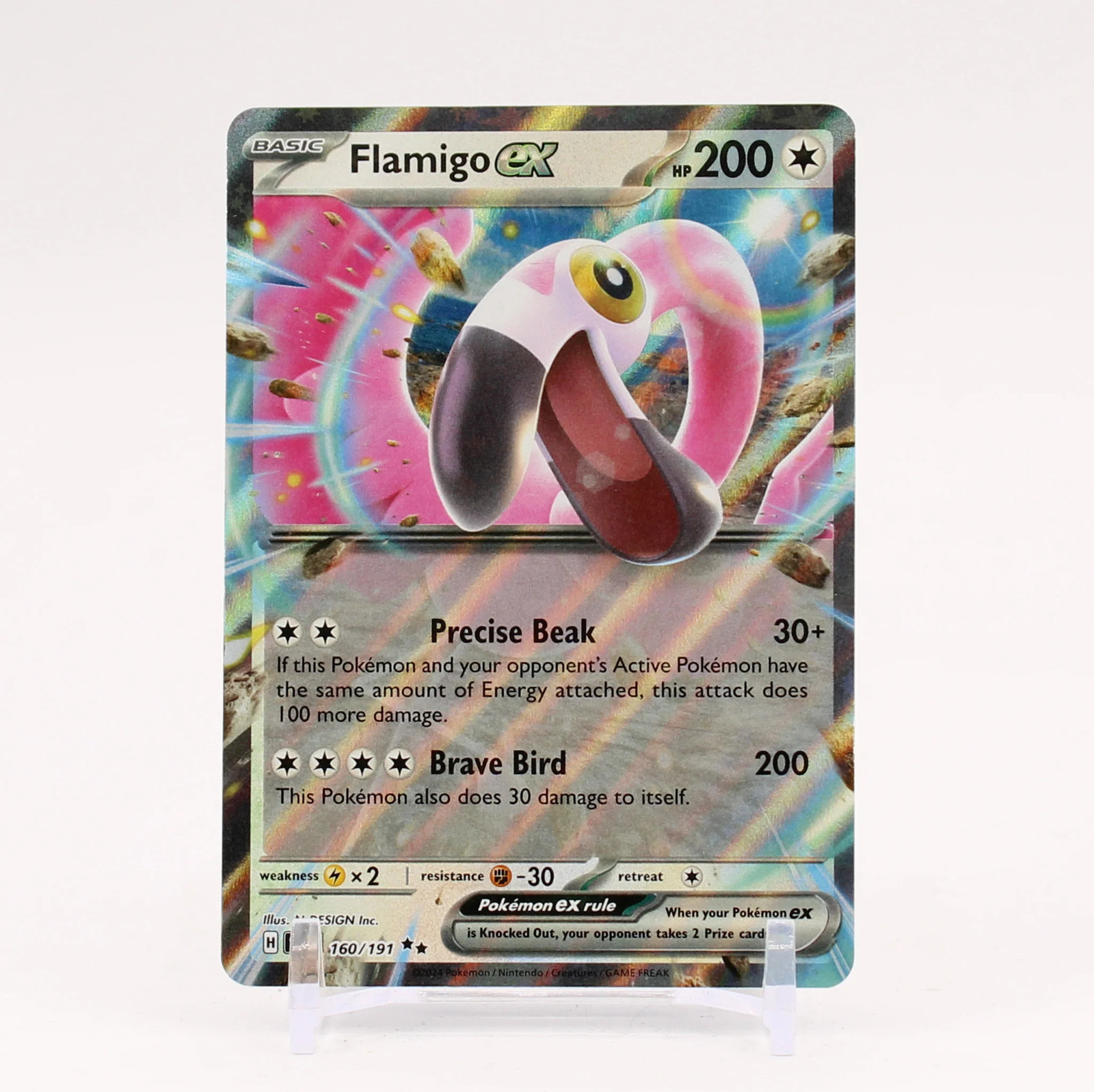 Flamigo ex - 160/191 Surging Sparks Double Rare Pokemon - NM/MINT