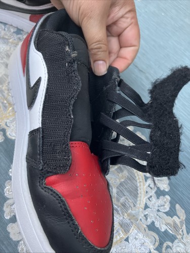 Nike Air Jordan 1 Low GS Bred Toe Black Red Größe 3y - Bild 8 von 9