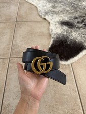Gucci leather belt with Double G buckle