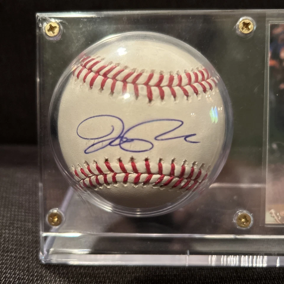 Tarjeta de béisbol y jugador firmada por Joe Panik con exhibición de los Gigantes de San Francisco Foto 3 de 4