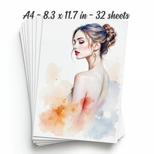 32 Sheets Watercolor Paper Pad A4 8.3x11.7 Inch 140lb/300gsm 100 Cotton Pulp