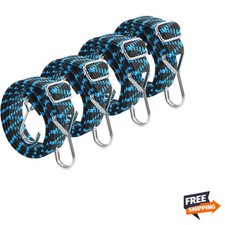 Adjustable Bungee Cords, Bungee Cords with Hooks Heavy Duty, Flat High Elasti...