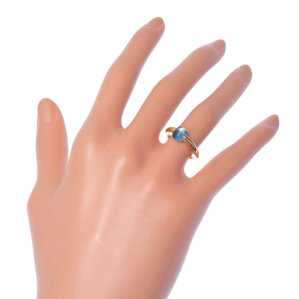 Anillo POMELLATO M'ama no mama K18 oro rosa/topacio azul #4,7 (talla EE. UU.) 3,4 g... Foto 2 de 4