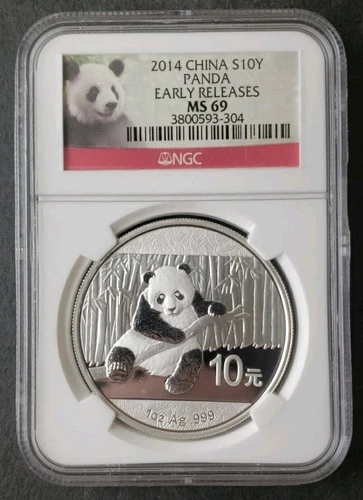 2014 China 10 Yuan 1oz Silver Panda NGC MS69