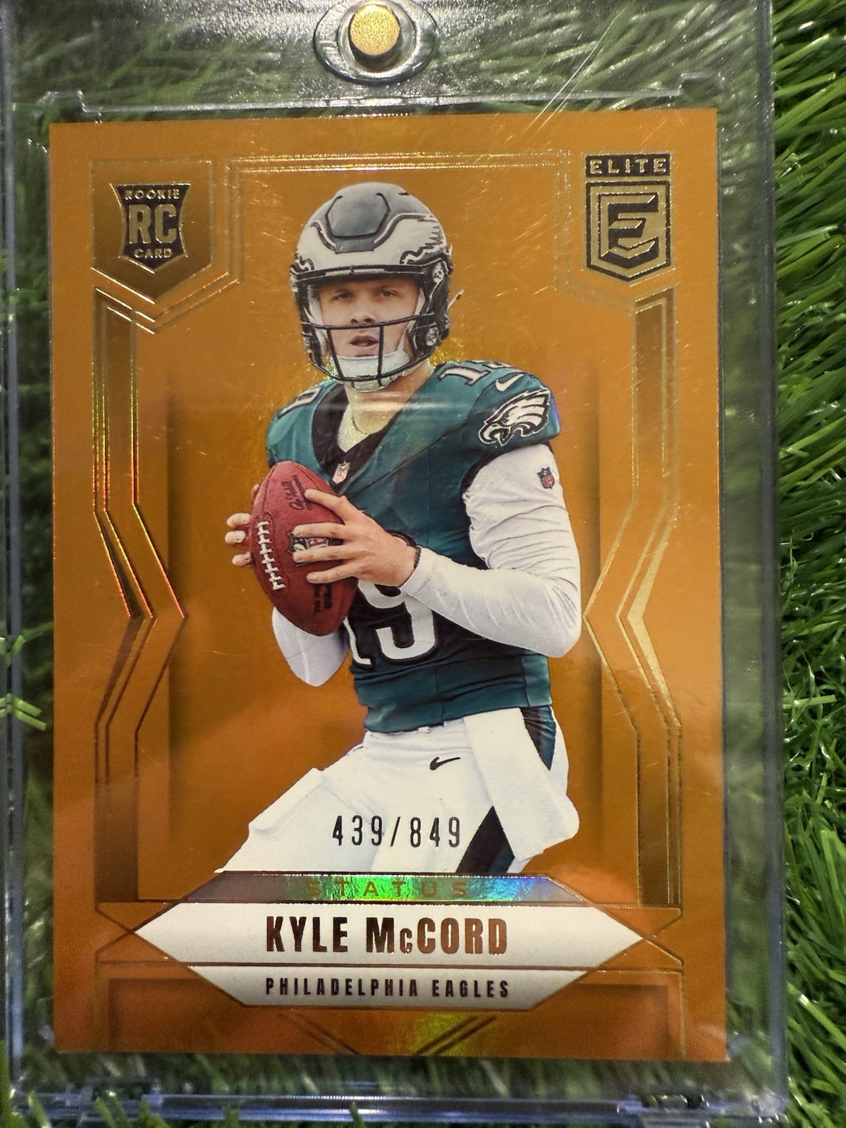 2025 Panini Donruss Elite - Rookies Kyle McCord #171 Status Metallic Orange /849