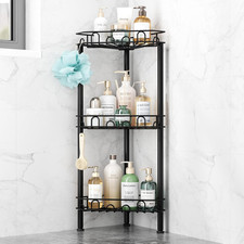 SWTYMIKI Standing Shower Caddy Corner - 3‑Tier Stainless Steel Shower Organizer