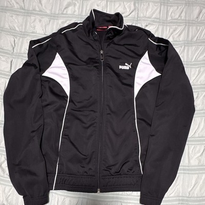 PUMA Women s Full-Zip Colorblock Track Jacket Black/White M Polyester