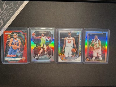 Karl Anthony Towns LOT OF 4 Topps & Panini Refactor With One Numbered Card !