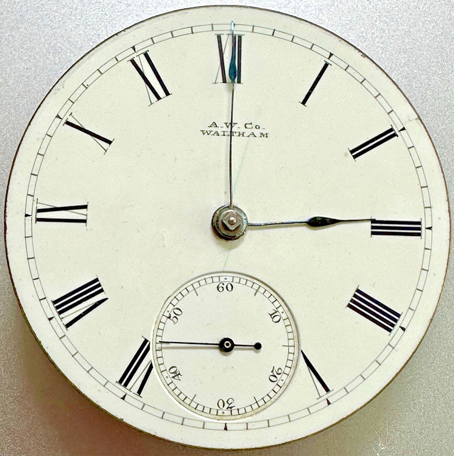 * 18 Size WALTHAM 11J KW KS Gr. Wm ELLERY  M. 1883  Pocket Watch Movt To Fi  M17