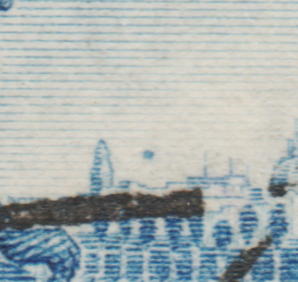 1934 VICTORIA CENTENARY 3d BLUE "FLAG ON THE TOWER" 10.5 PERF BW 152D $60.00