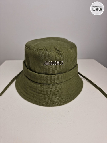 Jacquemus Le Bob Gadjo Bucket Hat Khaki Green 58cm Brand New Authentic RRP £115 - Picture 1 of 11