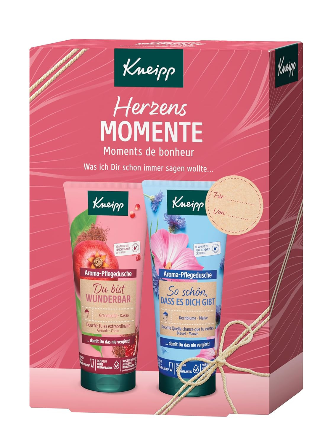Kneipp Geschenkset Herzensmomente - Geschenkpackung Mit 2 Aroma-Pflegeduschen