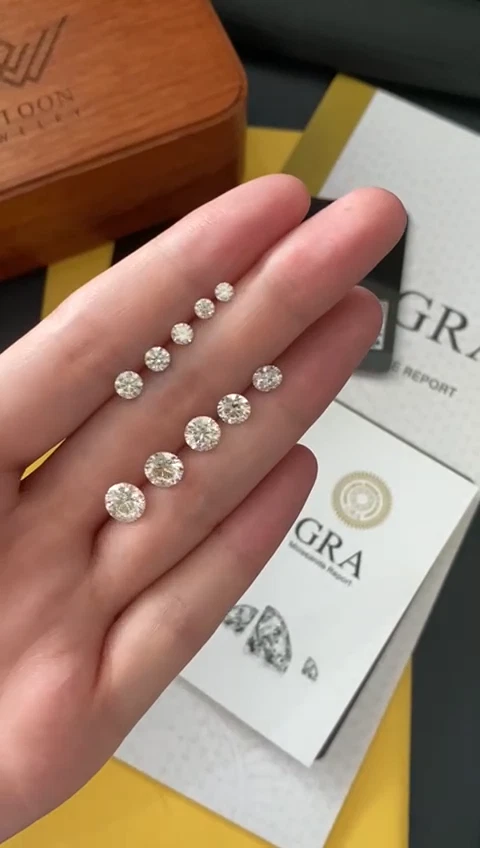 GRA Certified Loose Moissanite Round Stones D VVS1 All Sizes - Image 3 of 4