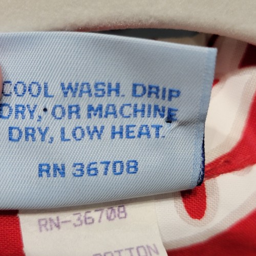 RJC Aloha Hawaiian Shirt Boys Sz 14 Red White Short Sleeve Made in USA NWOT NEW - Picture 6 of 6