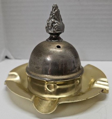 Vintage SIGG Switzerland Brass Ashtray w/ Snuffer Dome Luzern Hofkirche