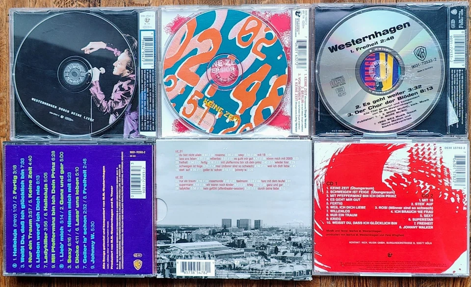 Marius Müller Westernhagen 6x CD Sammlung Maxi Album - LIVE So Weit Freiheit - Bild 2 von 2