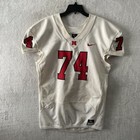 New ListingNike Nebraska Mens Football Jersey Team Issued Xl #74 White Red Embroidered
