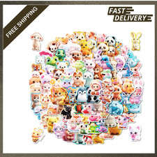100pcs Waterproof 3D Animal Stickers for Kids Teens Boys Girls Laptop Water