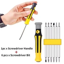Premium 6in1 Screwdrivers Set Multipurpose Turn Screw Household Small Driver Det