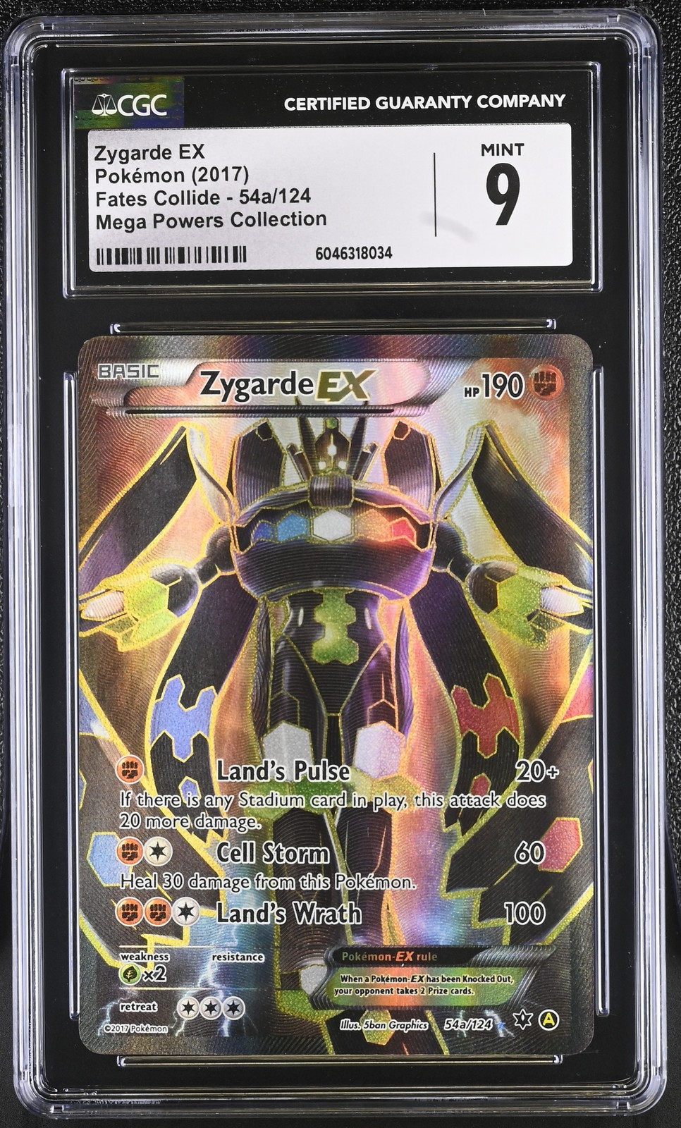ZYGARDE EX Fates Collide Full Art Mega Powers Collection #54a CGC 9 Pokemon