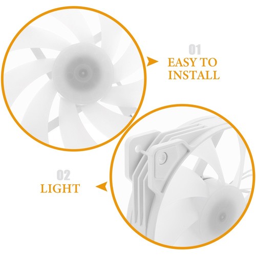 Silent Led Pc Case Fan High Performance Cooling Fan For Desktop Computers - Afbeelding 2 van 12