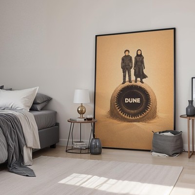 Dune Retro Art Minimal Movie Kunstdruck | Filmposter | Leinwand & gerahmt