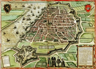 Reproduktion alter Plan von Antwerpen (Antwerpen) 1572