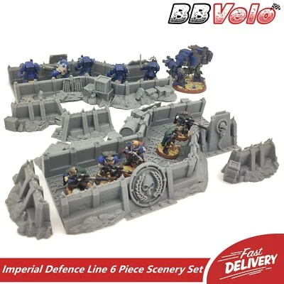 BB-VELO Imperial Defence Line Trench For Wargaming Suits GW WH | 28mm Terrain Scenery
