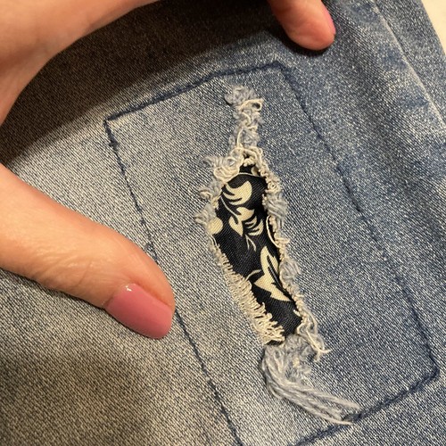 Suzanne Betro Denim Jeans Womens Size 10 Skinny Cropped Distressed Floral Med - Picture 7 of 10