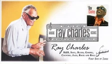 AO-4807-2, 2013, Ray Charles, First Day Cover, Add-on Cachet, Pictorial Postmark